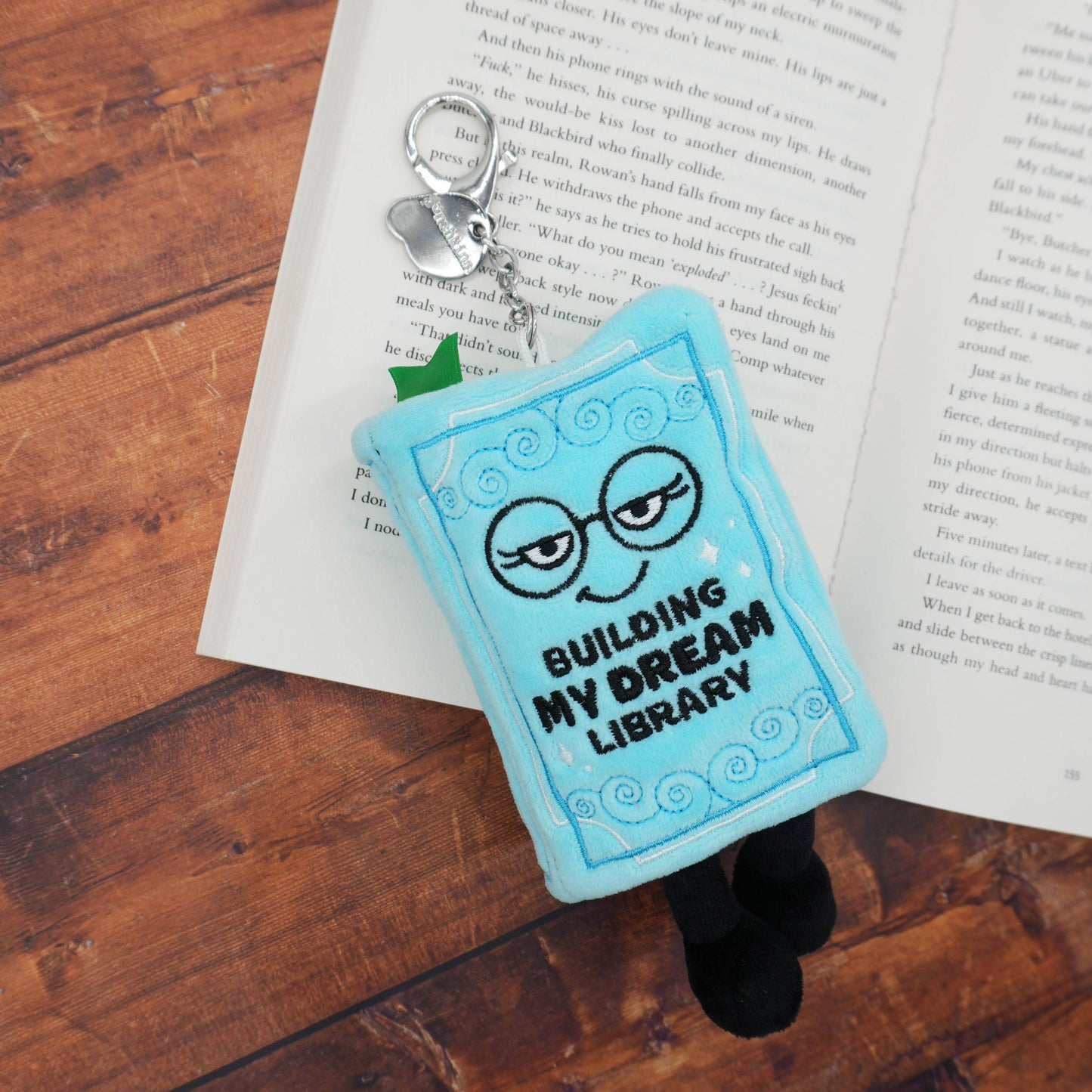 "Building My Dream Library" Book Plush Bag Charm