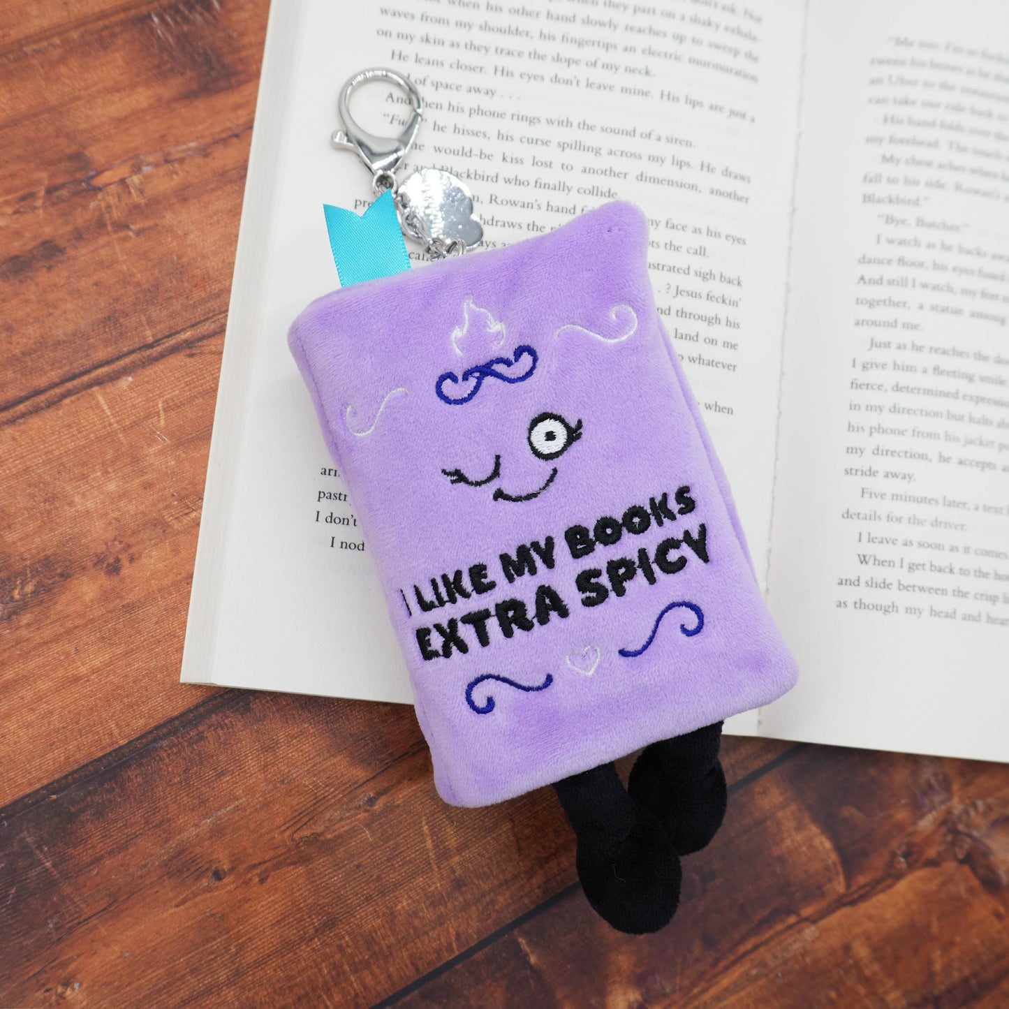 "I Like My Books Extra Spicy" Book Plush Bag Charm
