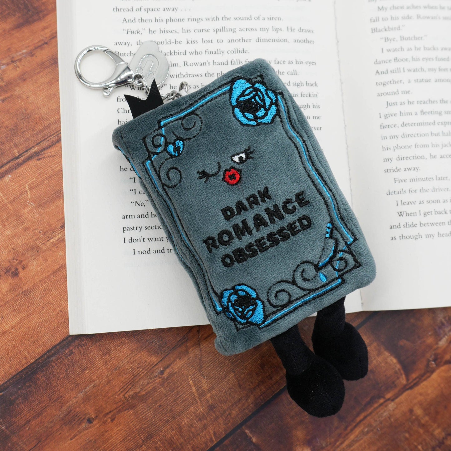 "Dark Romance Obsessed" Book Plush Bag Charm