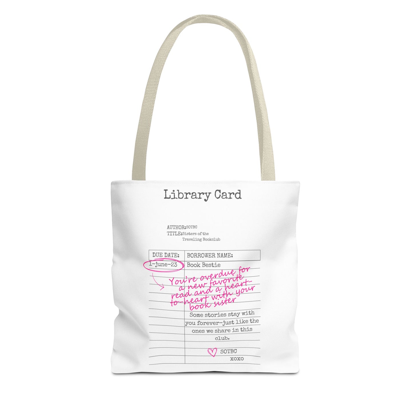 SOTBC Library Card Tote