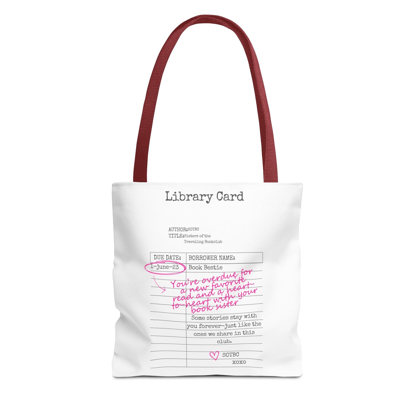 SOTBC Library Card Tote