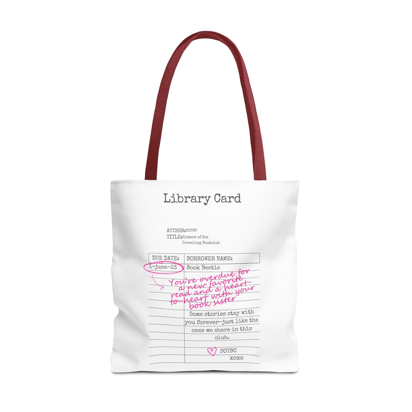 SOTBC Library Card Tote