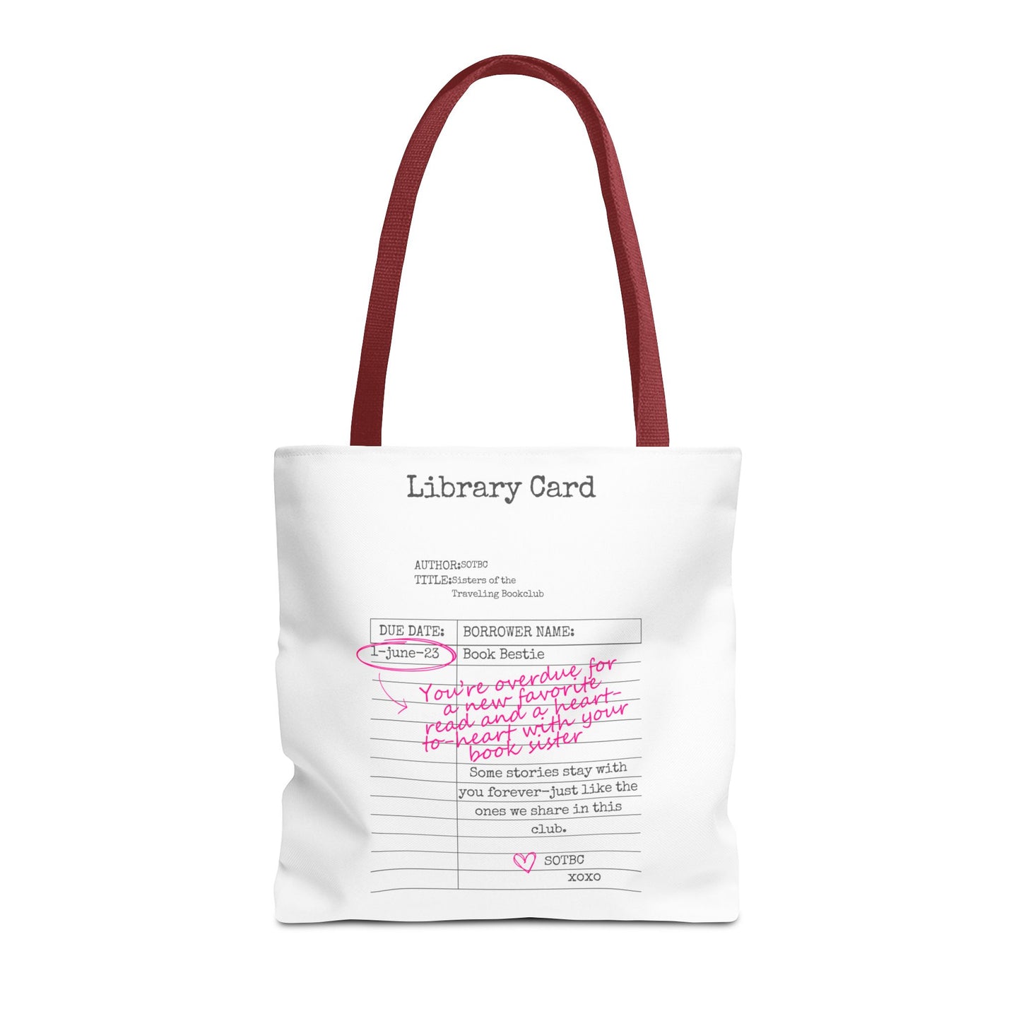 SOTBC Library Card Tote