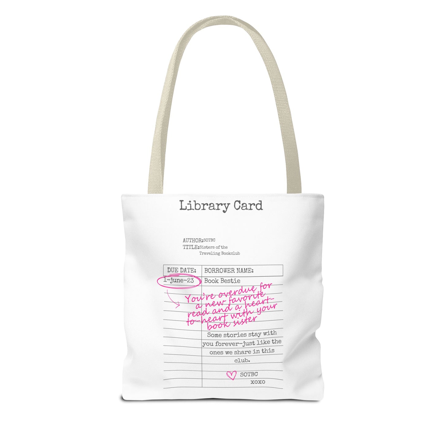 SOTBC Library Card Tote