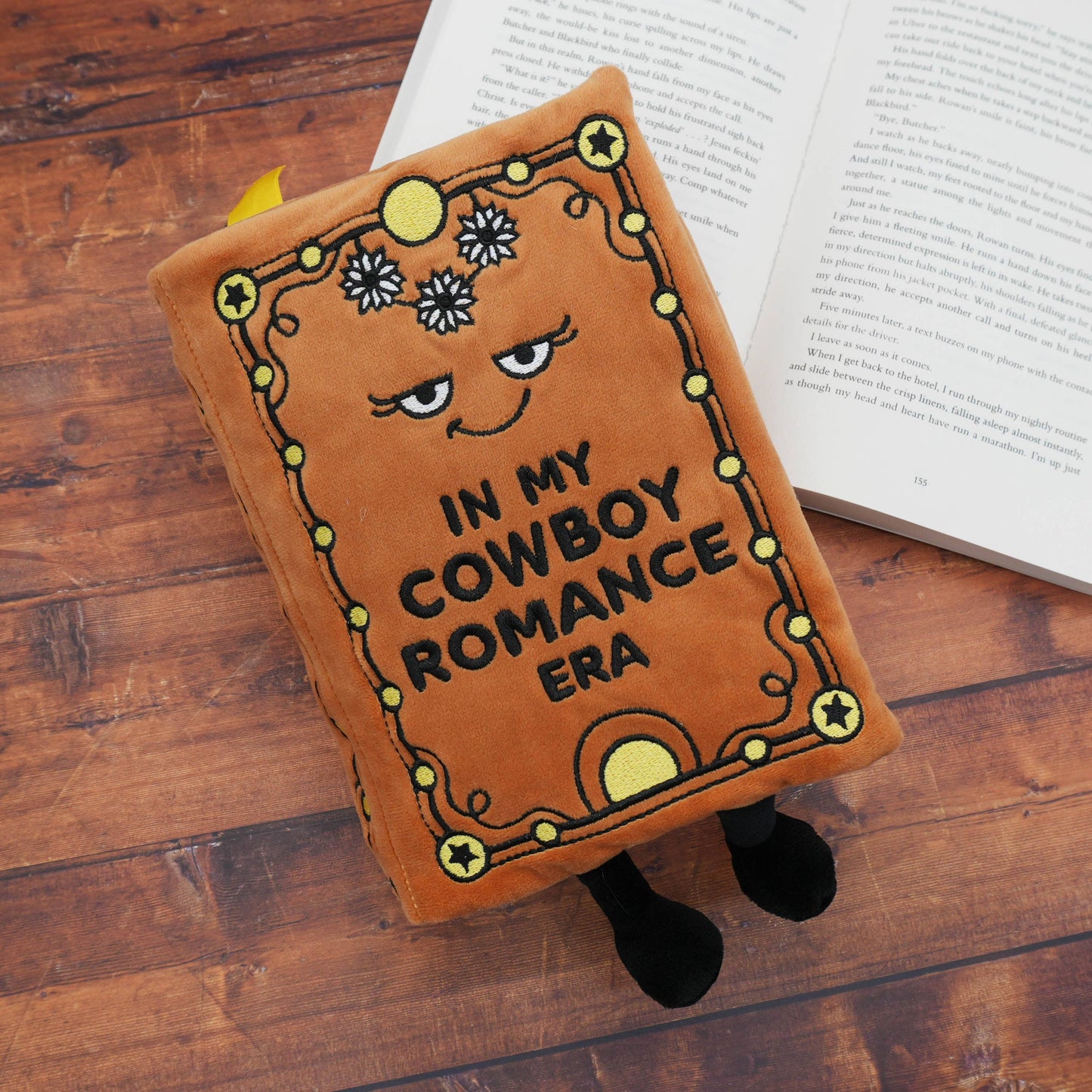 "In My Cowboy Romance Era" Book Plush
