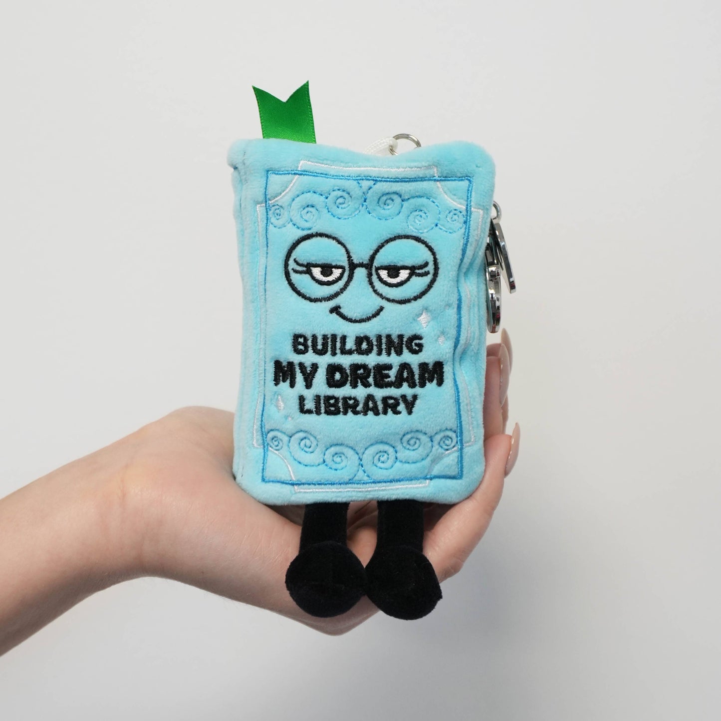 "Building My Dream Library" Book Plush Bag Charm